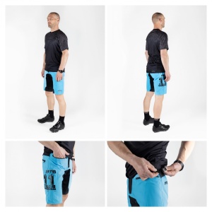 Pantaloni scurti Force MTB-11 bazon detasabil Albastru/Negru XXXL - Img 10