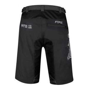 Pantaloni scurti Force MTB-11 bazon detasabil Negru/Antracit L - Img 6