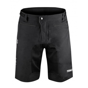 Pantaloni scurti Force MTB-11 bazon detasabil Negru/Antracit M