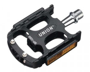 Pedale Union Aluminiu Extrudat+CNC Ax Cr-Mo Rulmenti Negru - Img 2