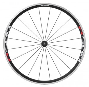 ROATA SHIMANO WH-R501 FATA OLD 100MM JANTA CLINCHER NEAGRA CU BANDA STICKER ROSU QR NEGRU AMBALAT IND.