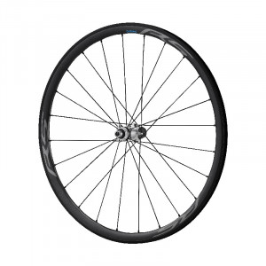ROATA SHIMANO WH-RS770-C30-TL-R12 SPATE 24H 11/10 VIT. OLD 142MM AX E-THRU 12MM CLINCHER (COMPATIBIL TUBELESS) CU BANDA NEGRU AMBALAT IND.