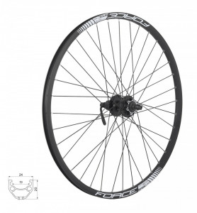 Roata spate 26 Force Basic Disc 559x19 butuc Shimano FHM475 - Img 2
