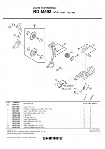 ROLE SCHIMBATOR GHIDARE & TENSIONARE SHIMANO RD-M593