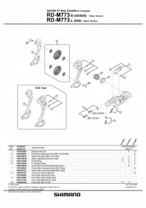 ROLE SCHIMBATOR GHIDARE & TENSIONARE SHIMANO RD-M773