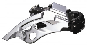 SCHIMBATOR FATA SHIMANO DEORE XT FD-M772 TRIPLU PT. 9 VIT. PE SPATE TOP SWING TRAGERE DUBLA COLIER 34.9MM (INCL. ADAPTOR 31.8MM & 28.6MM) PT. PINION MARE 44/48T UNGHI CS 63-66 AMBALAT IND.