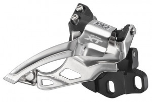 SCHIMBATOR FATA SHIMANO DEORE XT FD-M785-E2 DUBLU E-TYPE PT. 40-38T TOP SWING TRAGERE DUBLA FARA BB PLATE & SURUB PT. BB PLATE UNGHI CS 66-69 AMBALAT IND.