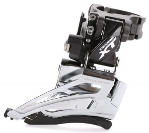 SCHIMBATOR FATA SHIMANO DEORE XT FD-M8025-H DUBLU PT. 2X11 HIGH CLAMP DOWN SWING TRAGERE DE SUS COLIER 34.9MM (INCL. ADAPTOR 28.6 & 31.8 MM) UNGHI CS 66-69 AMBALAT IND.