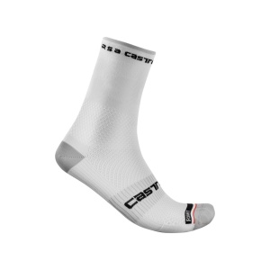 Sosete Castelli Rosso Corsa PRO 15 unisex alb L/XL 40-43