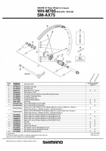 SPITA SHIMANO WH-M785-R-29 301MM INCL. CAPAT/SAIBA
