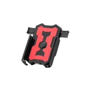 Suport telefon Fivestars BikeDock PHH-100, prindere pe ghidon 22-31.8mm, latime telefon 7-10cm, aluminiu, negru/rosu - Img 2