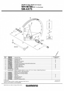SURUBURI DE FIXARE SHIMANO WH-M788 M12 - Img 2