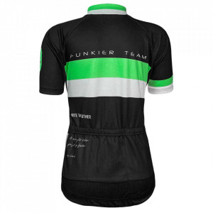 Tricou Ciclism Copii FUNKIER Saletti (S/S) - Green/Black 8 ani - Img 2