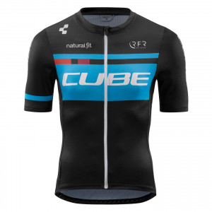 TRICOU CICLISM CUBE TEAMLINE JERSEY COMPETITION S/S BLACK BLUE S - Img 2