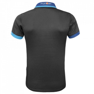 Tricou Ciclism Polo FUNKIER Bari Active Men (S/S) - Black/Blue 2XL - Img 2