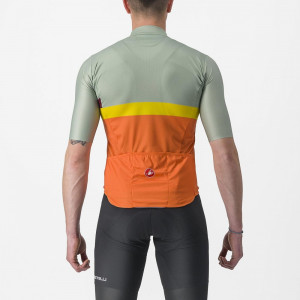 Tricou cu maneca scurta Castelli A Blocco, Vernil/Portocaliu/Galben/Visiniu, M - Img 2