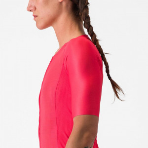 Tricou cu maneca scurta Castelli Aero PRO 7.0 W, de dama, Rosu, M - Img 6