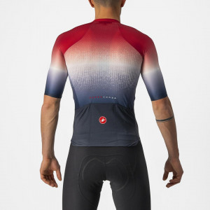 Tricou cu maneca scurta Castelli Aero Race 6.0, Rosu/Alb/Bleumarin, XXL - Img 3