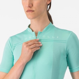 Tricou cu maneca scurta Castelli Anima 4, pentru femei, albastru piscina, XS - Img 4