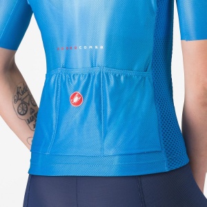 Tricou cu maneca scurta Castelli Climbers A/C W, pentru femei, albastru aquamarin, M - Img 4