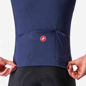Tricou cu maneca scurta Castelli Prologo 7 Indigo/Albastru/Gri M - Img 4