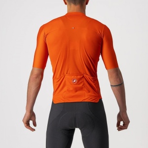 Tricou cu maneca scurta Castelli Prologo 7, Portocaliu/Antracit/Alb, XL - Img 2