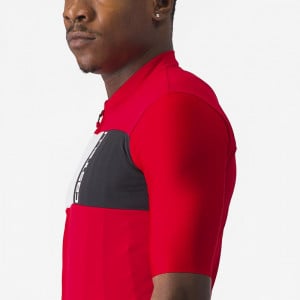Tricou cu maneca scurta Castelli Prologo 7, Rosu/Alb/Negru, XXL - Img 6
