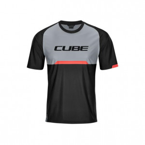 TRICOU CUBE EDGE ROUND NECK JERSEY S/S BLACK GREY L