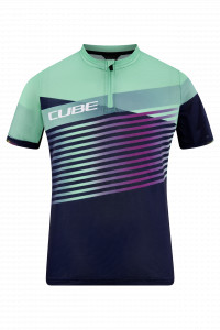 TRICOU CUBE TEAMLINE ROOKIE S/S BLUE MINT M