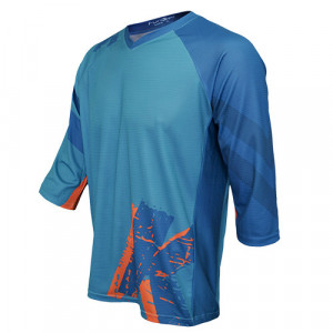 Tricou FUNKIER Dolomiti-K Enduro Kids 3/4 sleeve - Green/Orange 10 ani - Img 2