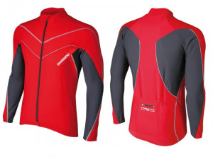 TRICOU PERFORMANCE LOMBARDIA CU MANECA LUNGA TRUE RED/BLACK SHIMANO