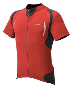 TRICOU SHIMANO INSERT MANECI SCURTE FULL ZIP DEEP RED (S11)