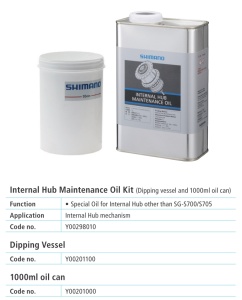 ULEI SHIMANO PT. INTRETINEREA BUTUCILOR CU VITEZE INTEGRATE 1L