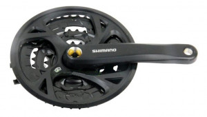 ANGRENAJ PEDALIER SHIMANO ACERA FC-M371-L 48X36X26T BRAT 165MM PT. 9 VIT. PE SPATE W/CG (INTEGRATED TYPE) COMPATIBIL CHAINCASE INCL. SURUBURI DE FIXARE SHIMANO LOGO NEGRU AMBALAT IND.