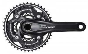ANGRENAJ PEDALIER SHIMANO DEORE FC-M610-L 42X32X24T BRAT 175MM PT. 10 VIT. PE SPATE CONSTRUCTIE 2-PIECE INCOMPATIBIL CHAINCASE CU BUTUC PEDALIER FARA CG NEGRU AMBALAT IND.