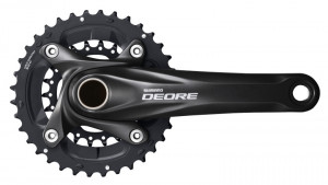 ANGRENAJ PEDALIER SHIMANO DEORE FC-M617 36X22T BRAT BRAT 175MM PT. 10 VIT. PE SPATE 2-PCS FC FARA BUTUC PEDALIER NEGRU AMBALAT IND.