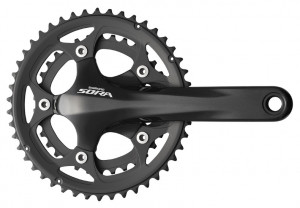 ANGRENAJ PEDALIER SHIMANO SORA FC-3550 46X34T BRAT 170MM PT. 9 VIT. PE SPATE HOLLOWTECH 2 SOLID CRANK FARA CG FARA BUTUC PEDALIER AMBALAT IND.