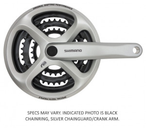 ANGRENAJ PEDALIER SHIMANO TOURNEY FC-M171-A 48X38X28T BRAT 175MM ARGINTIU PT. 6/7/8 VIT. PE SPATE CU CG ARGINTIU FARA SURUBURI COMPATIBIL CHAINCASE NEGRU AMBALAT IND.