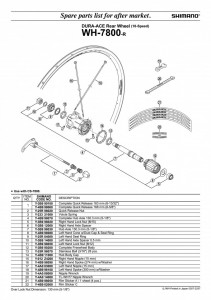 AX BUTUC SPATE SHIMANO WH-7800-R 130.3MM COMPLET (5-1/8") - Img 2
