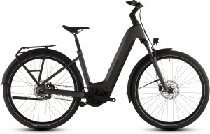 BICICLETA ELECTRICA CUBE TOURING HYBRID COMFORT SLX 800 EASY ENTRY CHARCOAL CHROME 2026 54 cm