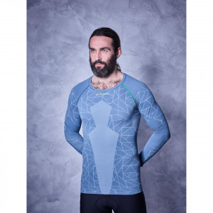 BLUZA DE CORP CUBE RACE BE COOL L/S GREY GREEN L - Img 3