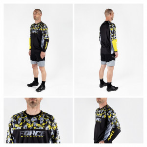 Bluza Force Reckless Maneca Lunga, Black-Yellow-Grey M - Img 4