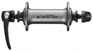 BUTUC FATA SHIMANO CLARIS HB-2400 36H OLD 100MM AX 108MM QR 133MM ARGINTIU AMBALAT IND.