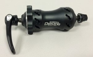 BUTUC FATA SHIMANO DEORE HB-M555 36H OLD 100 QR 133MM PT. ROTOR 6-SURUBURI NEGRU VRAC