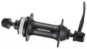 BUTUC FATA SHIMANO HB-RM66 32H OLD 100MM AX:108MM QR 133MM(NEGRU) PT. CENTER LOCK INCL. PROTECTIE PT. MONTURA DISCULUI NEGRU AMBALAT IND.