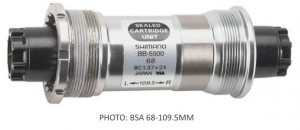 BUTUC PEDALIER SHIMANO 105 BB-5500 SHELL: BSA 68-118.5MM AX HOLLOW FARA SURUBURI AMBALAT IND.