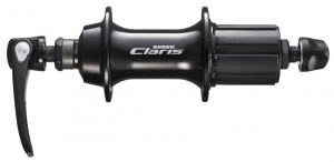 BUTUC SPATE SHIMANO CLARIS FH-2400 32H 8/9 VIT. QR 168MM OLD 130MM AX 141MM NEGRU AMBALAT IND.