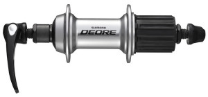 BUTUC SPATE SHIMANO DEORE FH-T610-S 36H 8/9/10 VIT. OLD 135MM AX 146MM QR 168MM ARGINTIU AMBALAT IND.