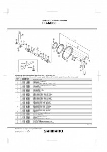 CAPAC INTERIOR SHIMANO FC-M960 & O-RING - Img 2