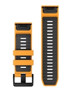 Curea Garmin quickfit 26 - Spark Orange/Graphite Silicone - Img 2